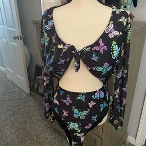 2 piece plus size swim suit